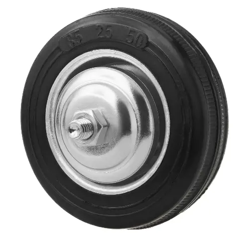 Промышленное колесо без крепления 85 мм (черная резина, роликоподшипник) - C 93