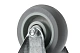 340100F - Аппаратное колесо из термопласт. резины 100 мм(непов.площ,серое,полипр.обод,дв.шарикоподш)